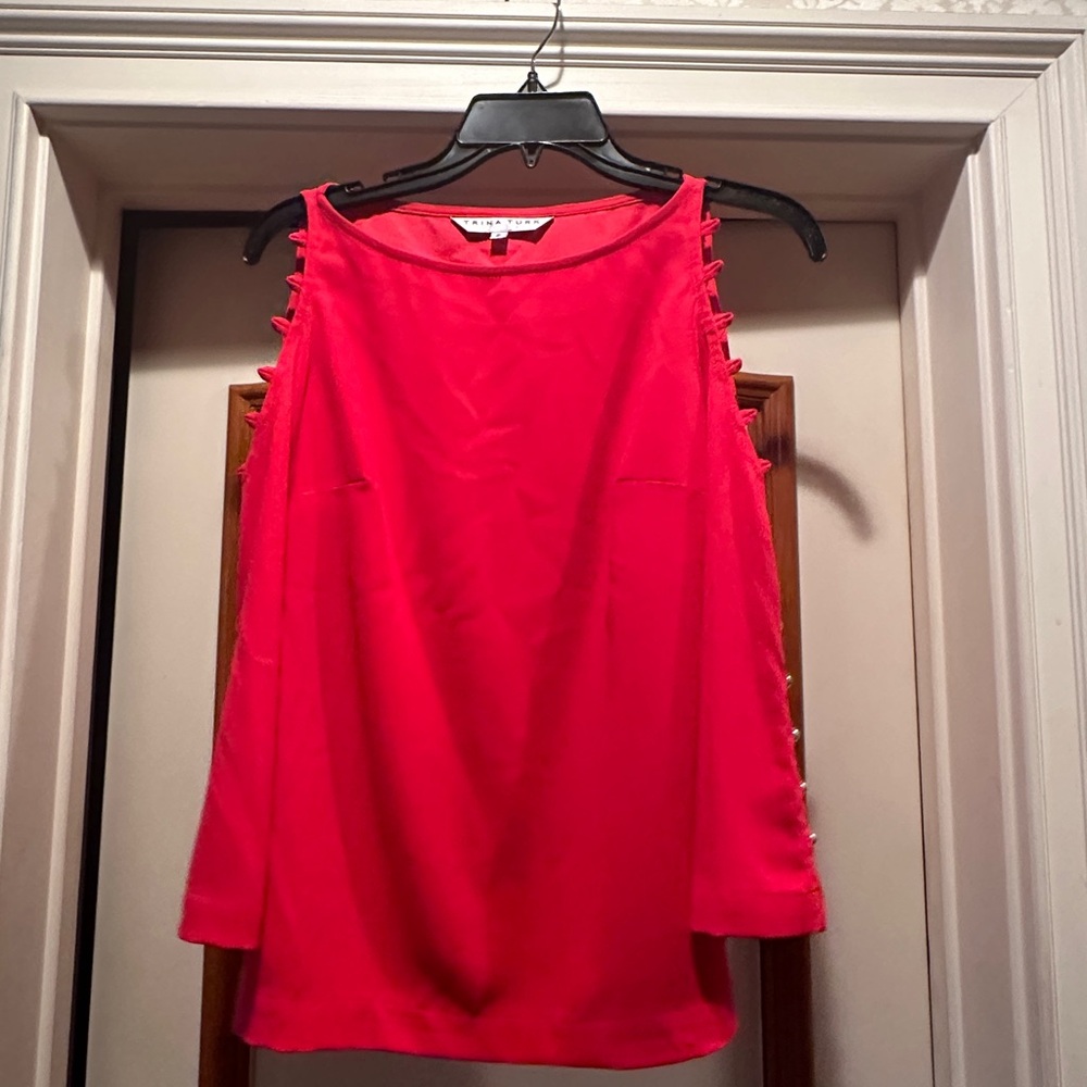 Red Trina Turk Top Small